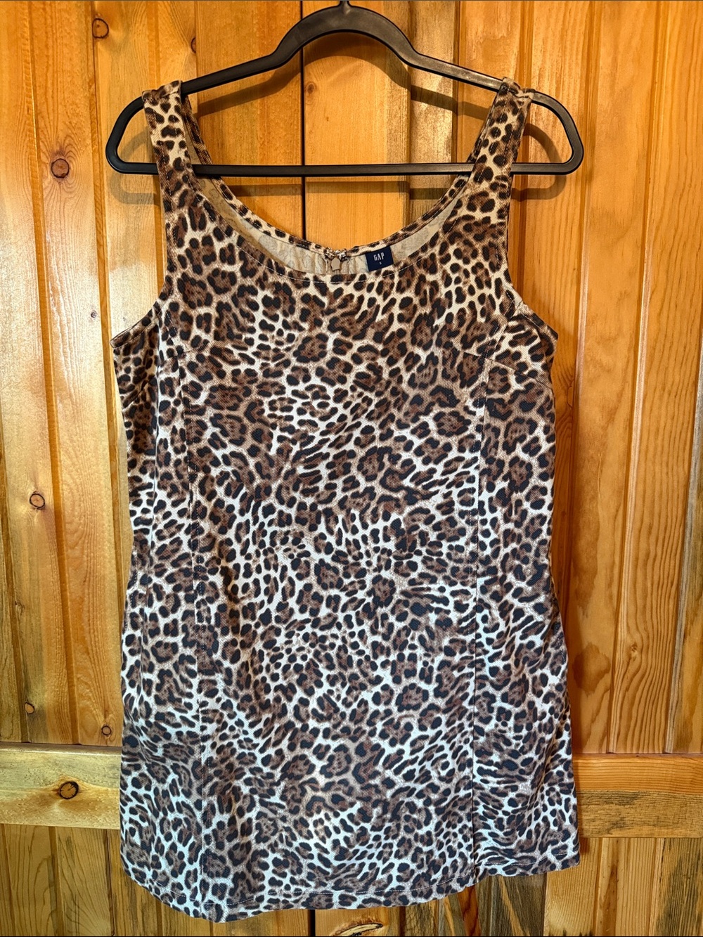 GAP Leopard Print Sleeveless Mini Dress